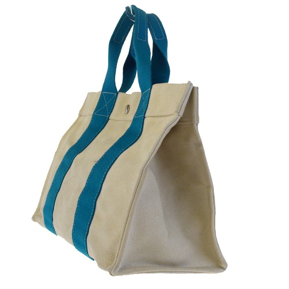 Hermes Bora Bora PM White Pantone Cotton Handheld Tote - Picture 3 of 11